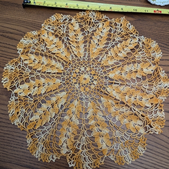 COPY - Vintage Round  Doilies x 3. Different patterns. Handmade crocheted. EUC. - Picture 2 of 7